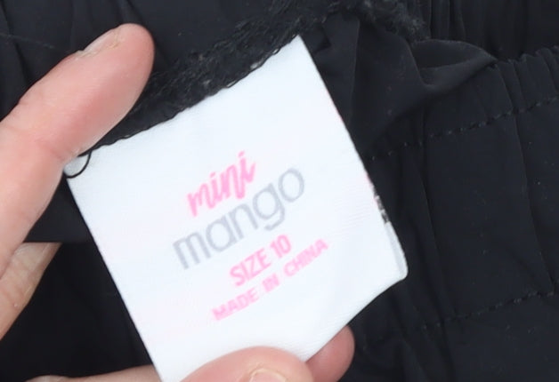 Mango Women’s Black Polyester Jogger Trousers Size 10