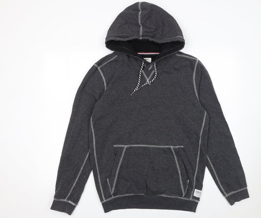 Tom Tailor Men’s Grey Pullover Hoodie Size M Cotton Blend