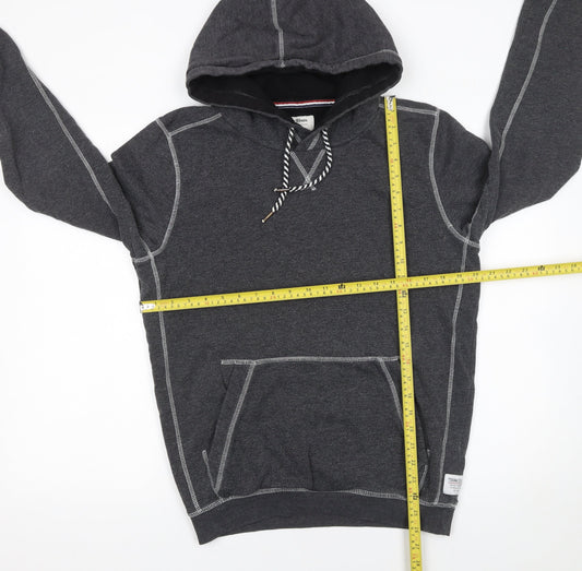 Tom Tailor Men’s Grey Pullover Hoodie Size M Cotton Blend