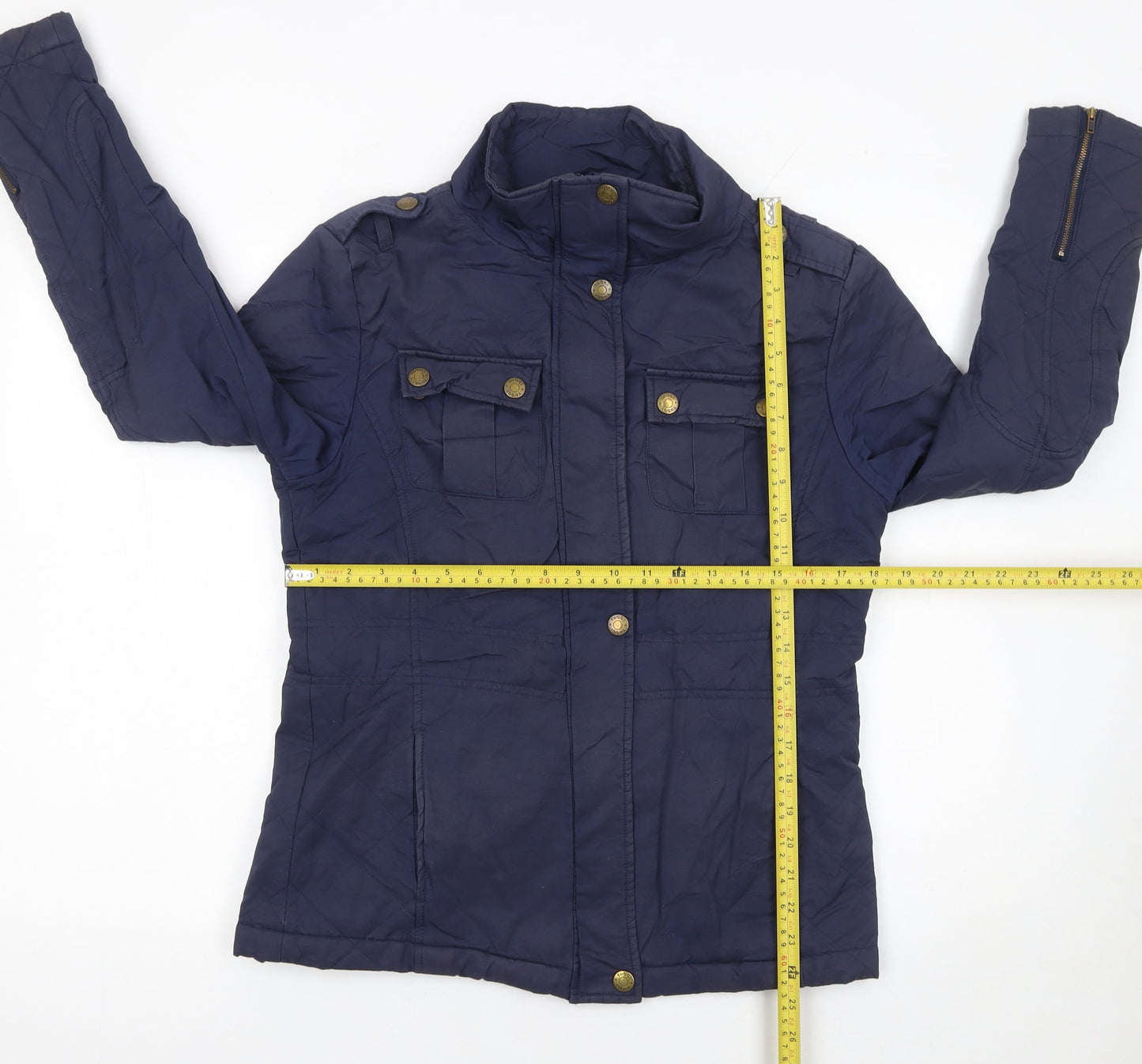 Toggi Women's Blue Military Style Mid-Length Jacket Size 10