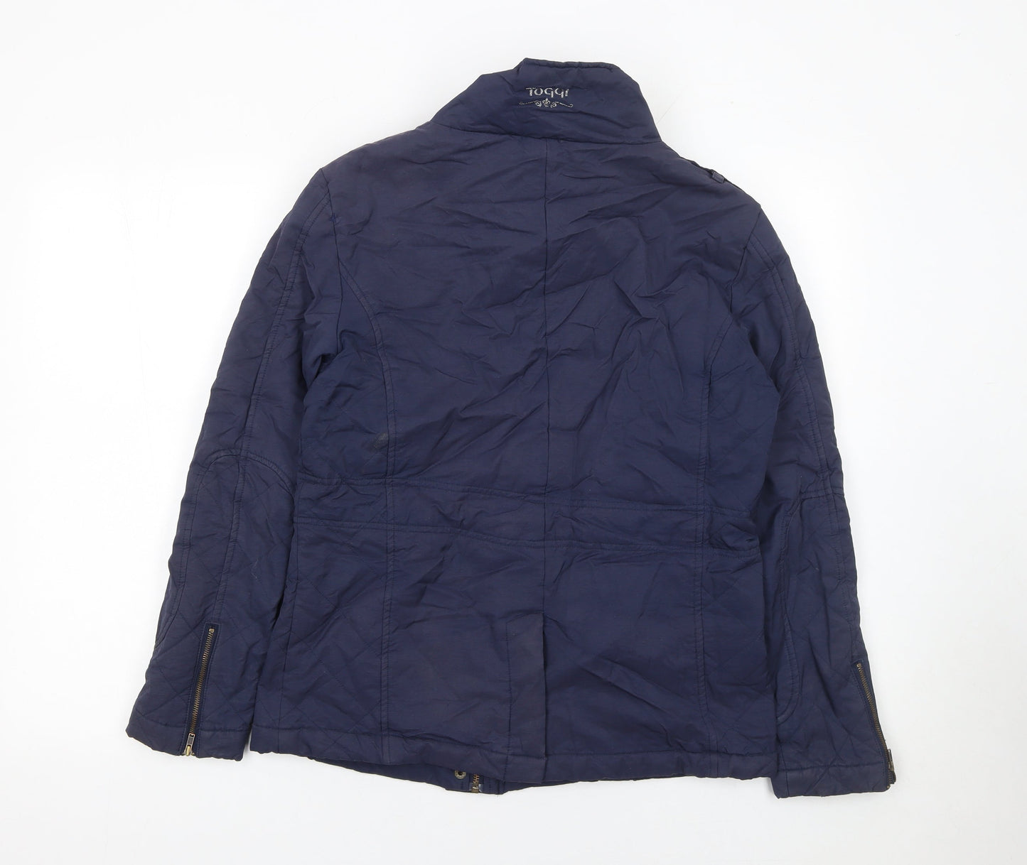 Toggi Women's Blue Military Style Mid-Length Jacket Size 10
