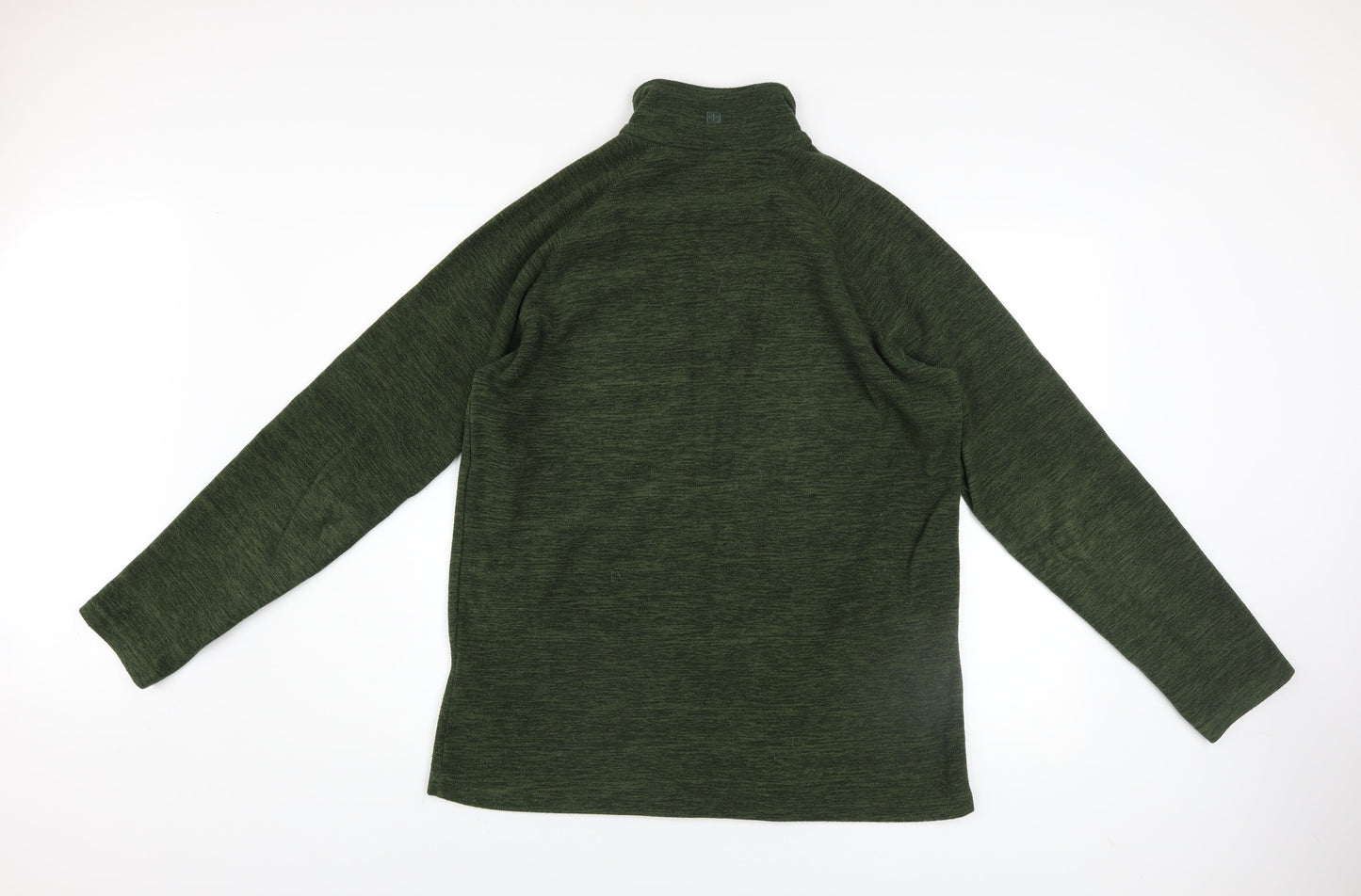 Mountain Warehouse Men's Green 1/4 Zip Fleece Sweatshirt S Regular Fit