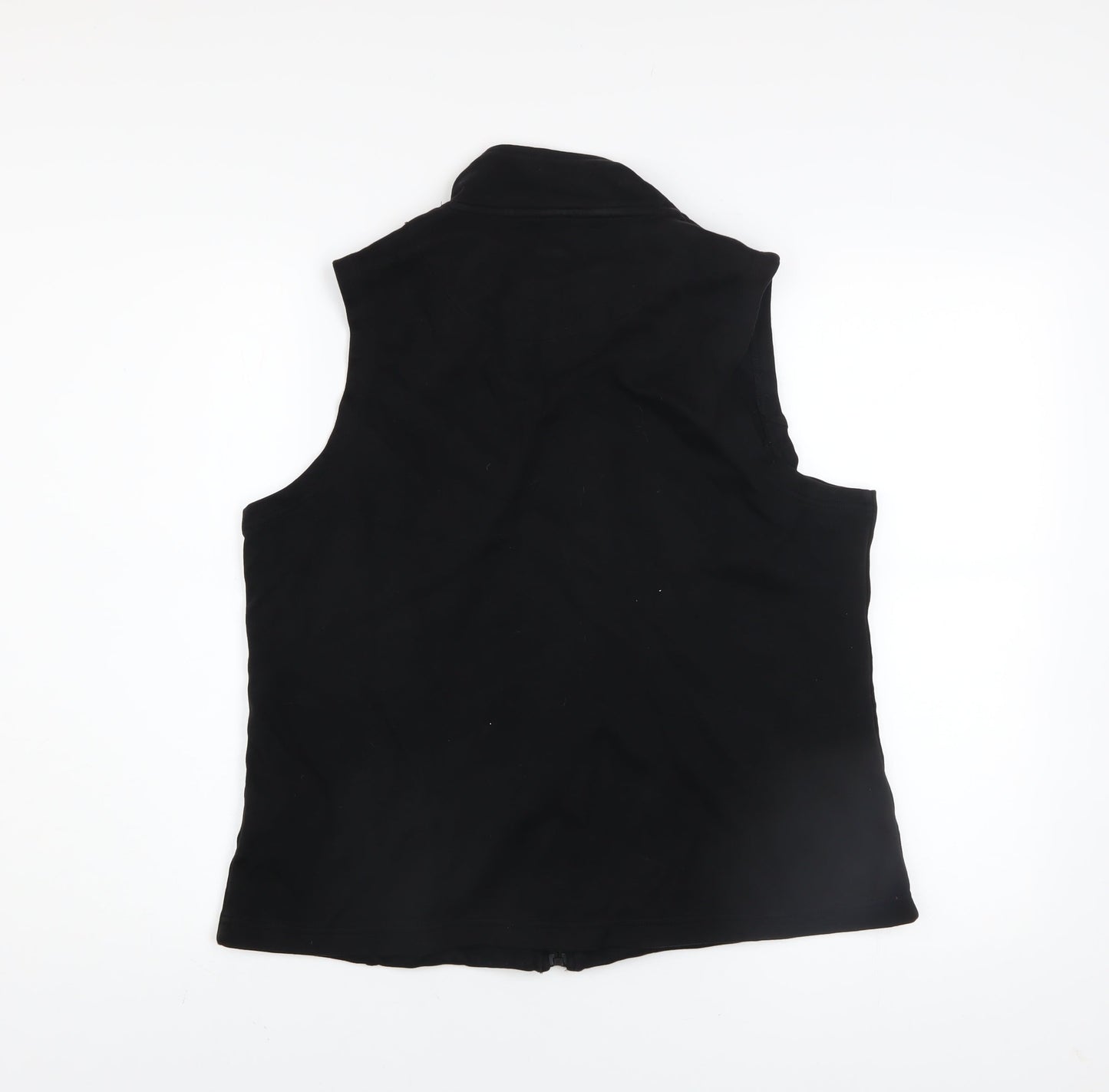 Dash Women’s Black Cotton Blend Zip Waistcoat Size 18