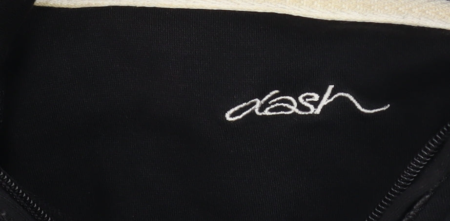 Dash Women’s Black Cotton Blend Zip Waistcoat Size 18