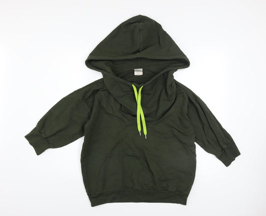 WESC Women’s Green Hoodie Medium 100% Cotton Pullover Sweatshirt