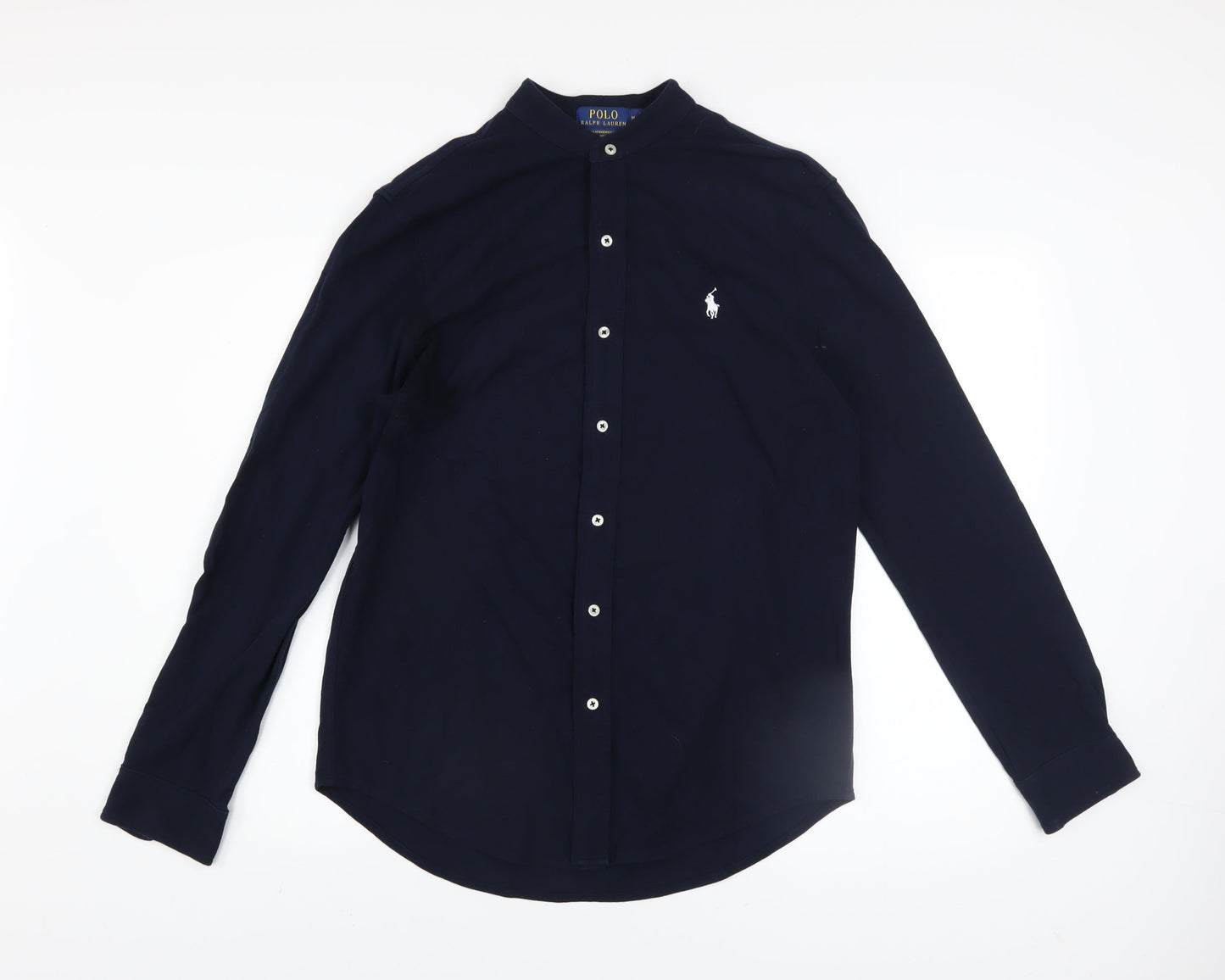 Ralph Lauren Men's Blue Long Sleeve Cotton Button-Up Shirt Size M