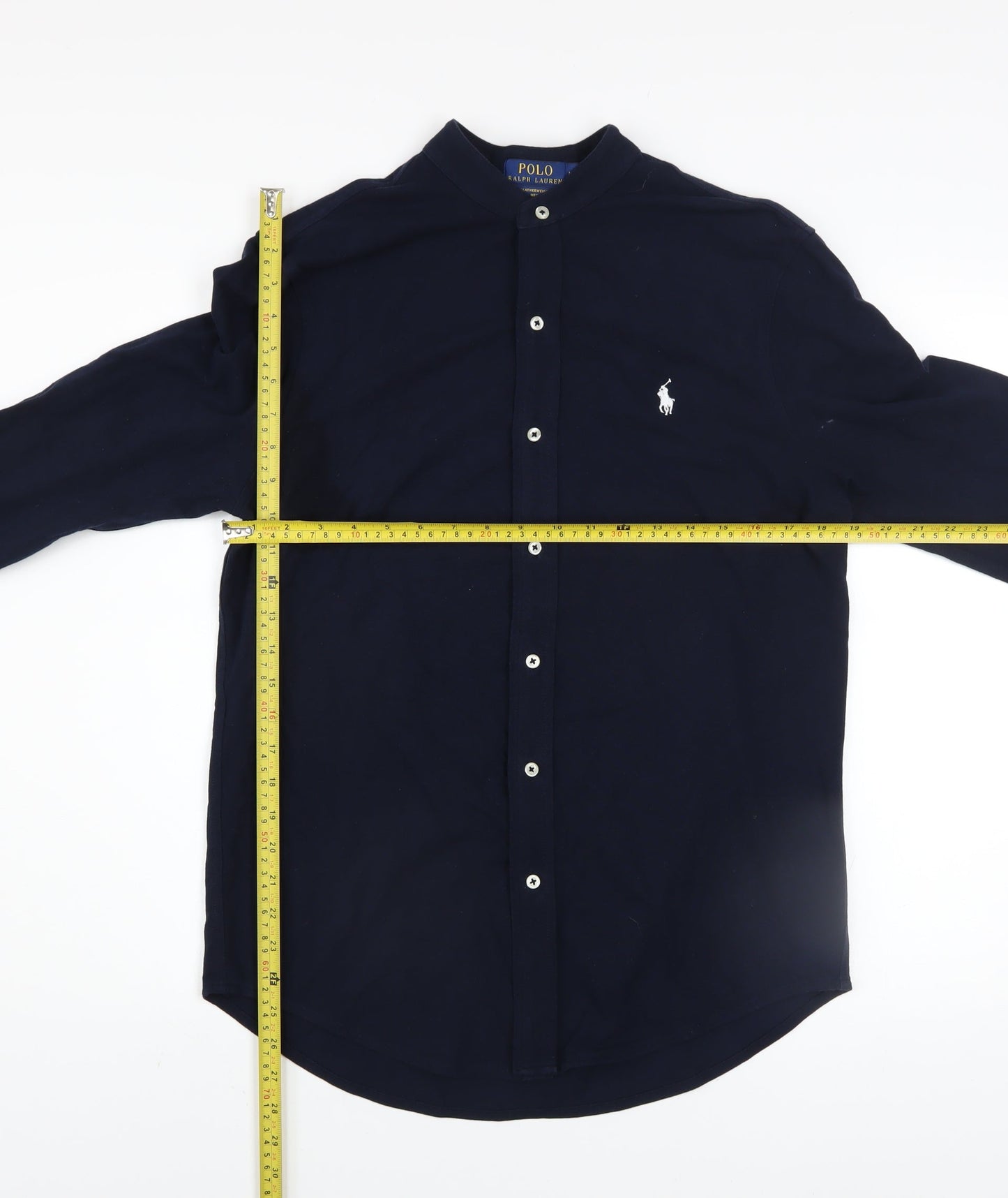 Ralph Lauren Men's Blue Long Sleeve Cotton Button-Up Shirt Size M