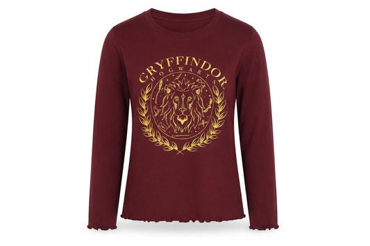 Harry Potter Womens Red Gryffindor Long Sleeve T-Shirt XS