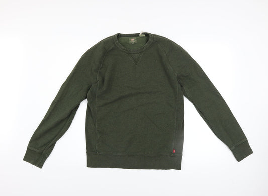 Levi's Men's Green Pullover Crew Neck Cotton Sweatshirt Size S