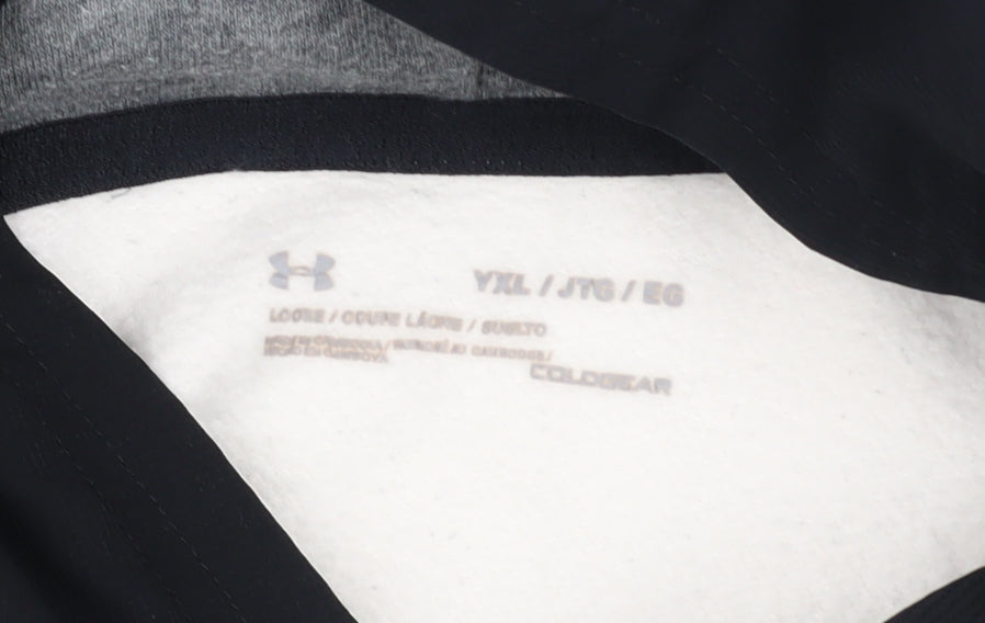 Under Armour Teens Grey Pullover Hoodie YXL Cotton Blend Sportswear