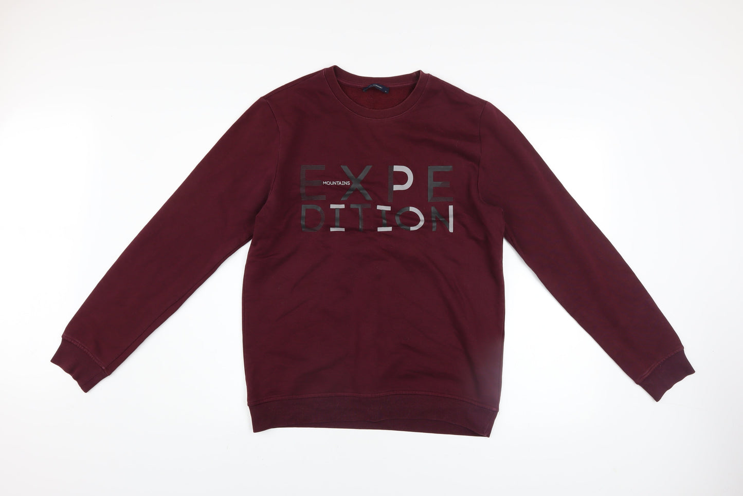 LC Waikiki Men's Burgundy Expedition Graphic Sweatshirt S