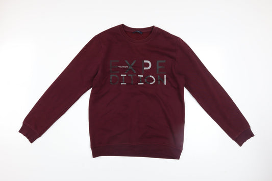 LC Waikiki Men's Burgundy Expedition Graphic Sweatshirt S