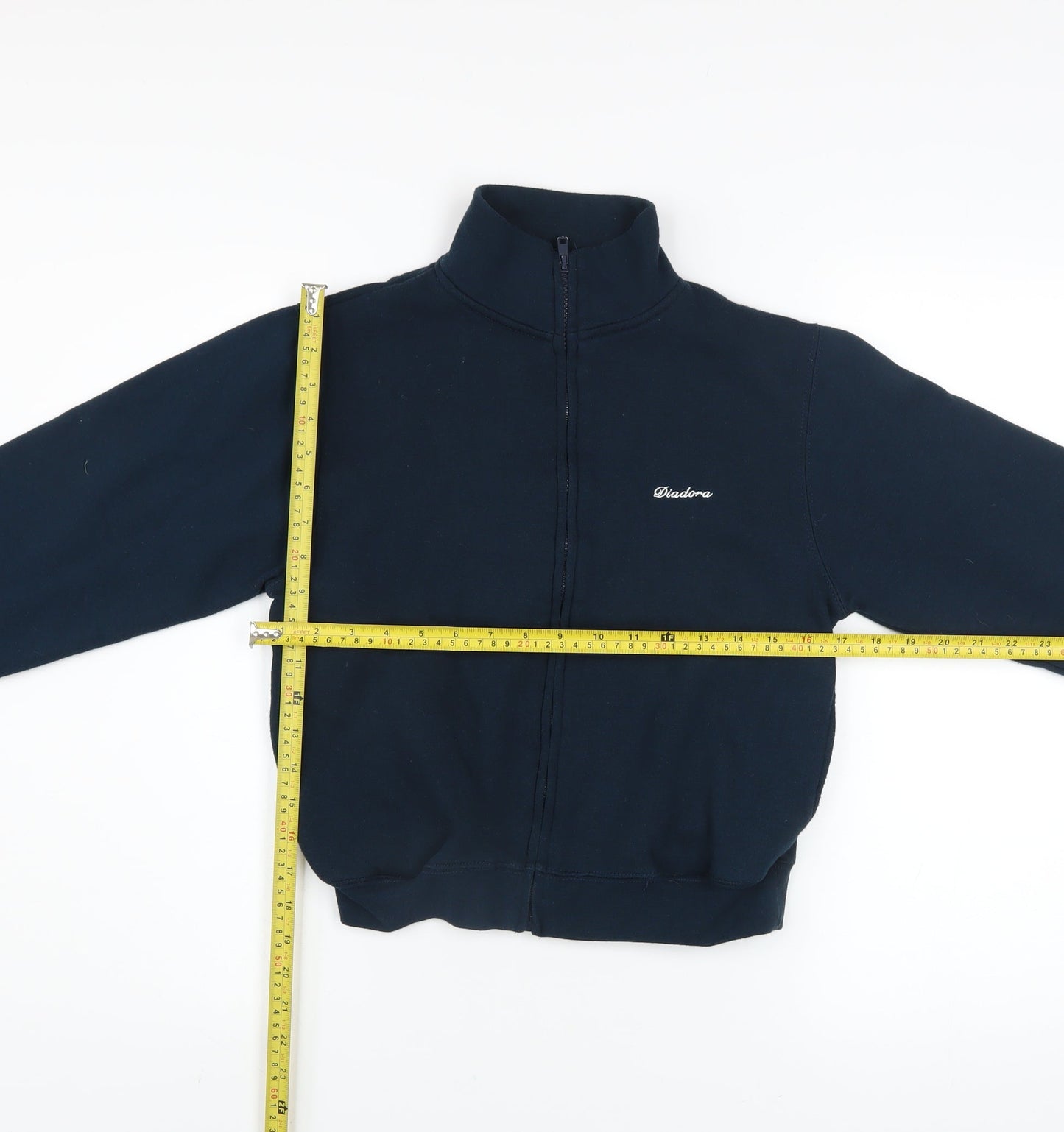 Diadora Women's Blue Size 12 Track Jacket Full Zip Activewear