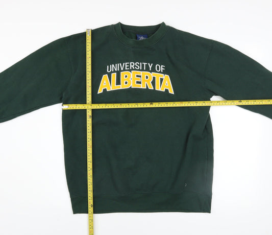 JPT Men’s Green University of Alberta Fleece Pullover Sweatshirt Size M
