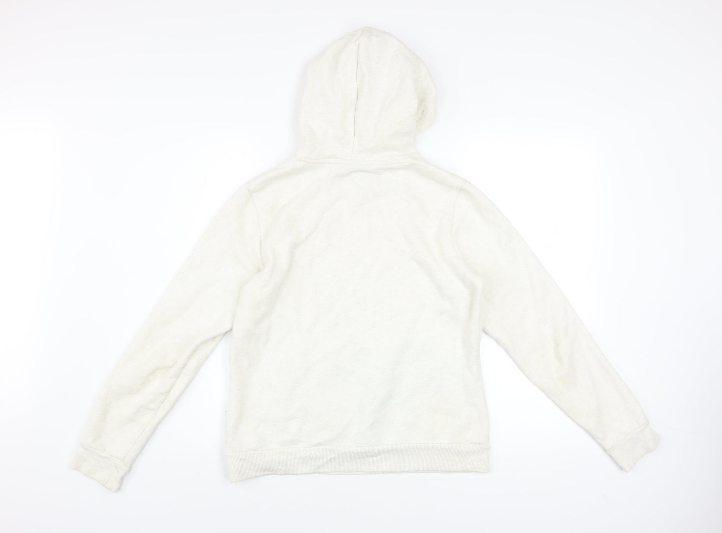 Puma Women Ivory Pullover Hoodie Medium Hooded Sweatshirt