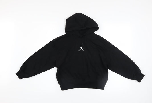 Jordan Boys Black Pullover Hoodie 10-12 Years Fleece Hooded Sweatshirt