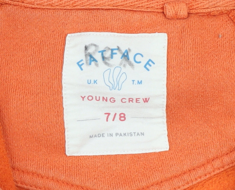 FatFace Boys Orange Tiger Full Zip Hooded Sweatshirt 7-8 Years