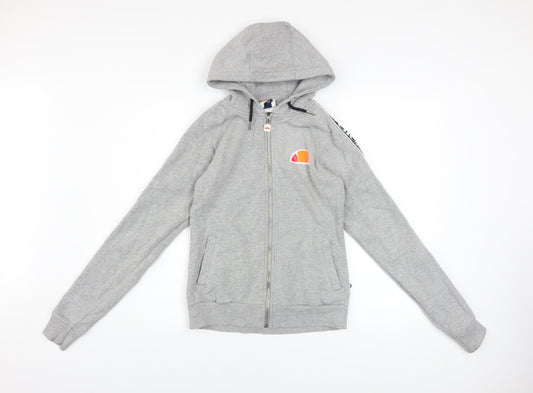 Ellesse Womens Grey Size 6 Full Zip Hoodie Jacket