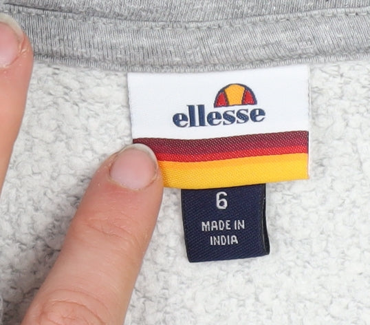 Ellesse Womens Grey Size 6 Full Zip Hoodie Jacket