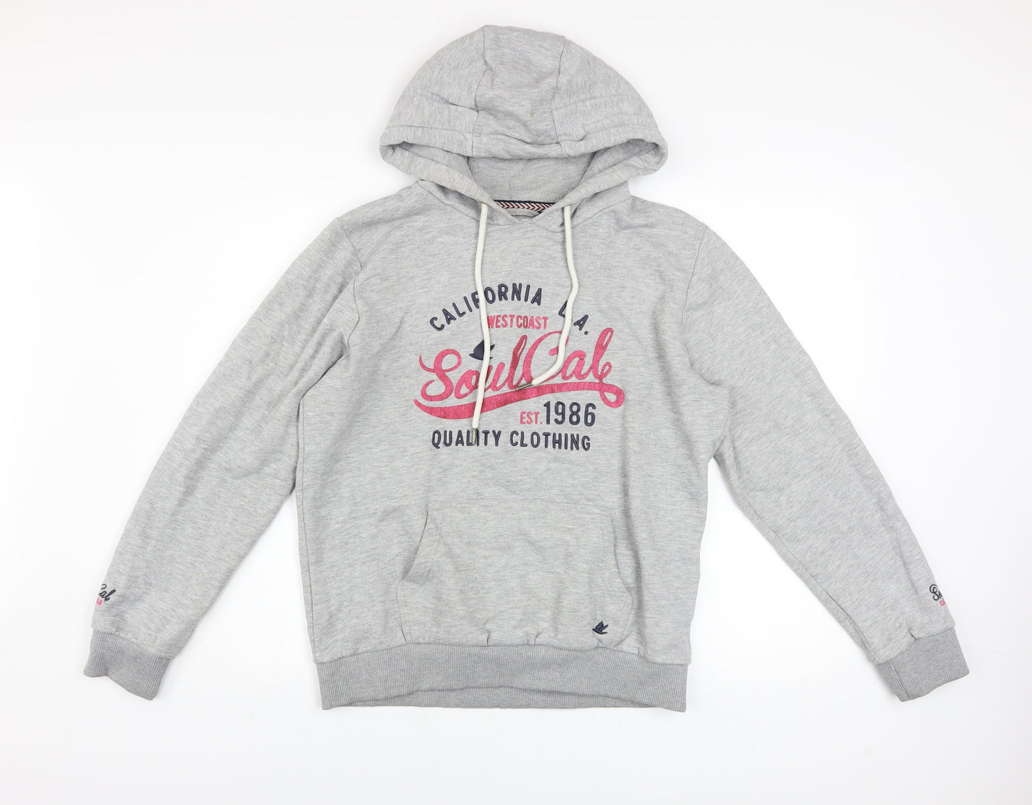 SoulCal Womens Grey Pullover Hoodie Size 16 California Print