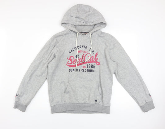 SoulCal Womens Grey Pullover Hoodie Size 16 California Print