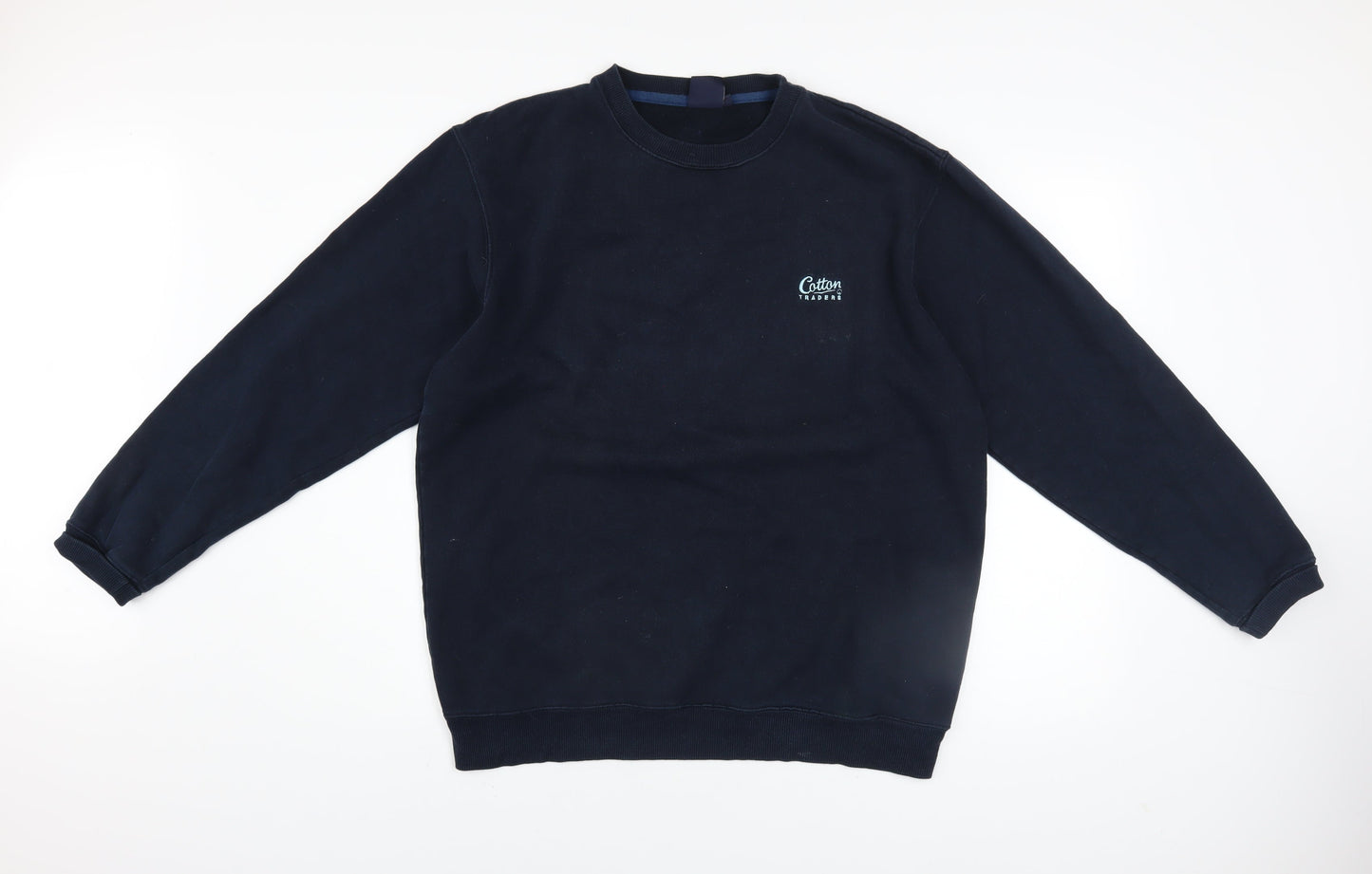 Cotton Traders Men's Blue Crew Neck Pullover Sweatshirt M