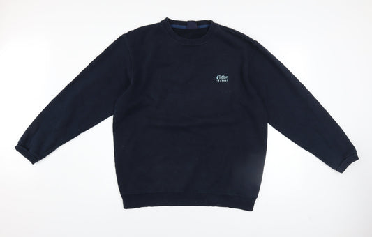 Cotton Traders Men's Blue Crew Neck Pullover Sweatshirt M