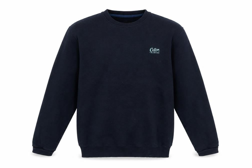 Cotton Traders Men's Blue Crew Neck Pullover Sweatshirt M