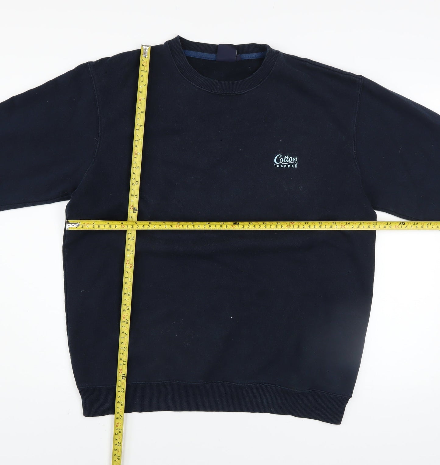 Cotton Traders Men's Blue Crew Neck Pullover Sweatshirt M