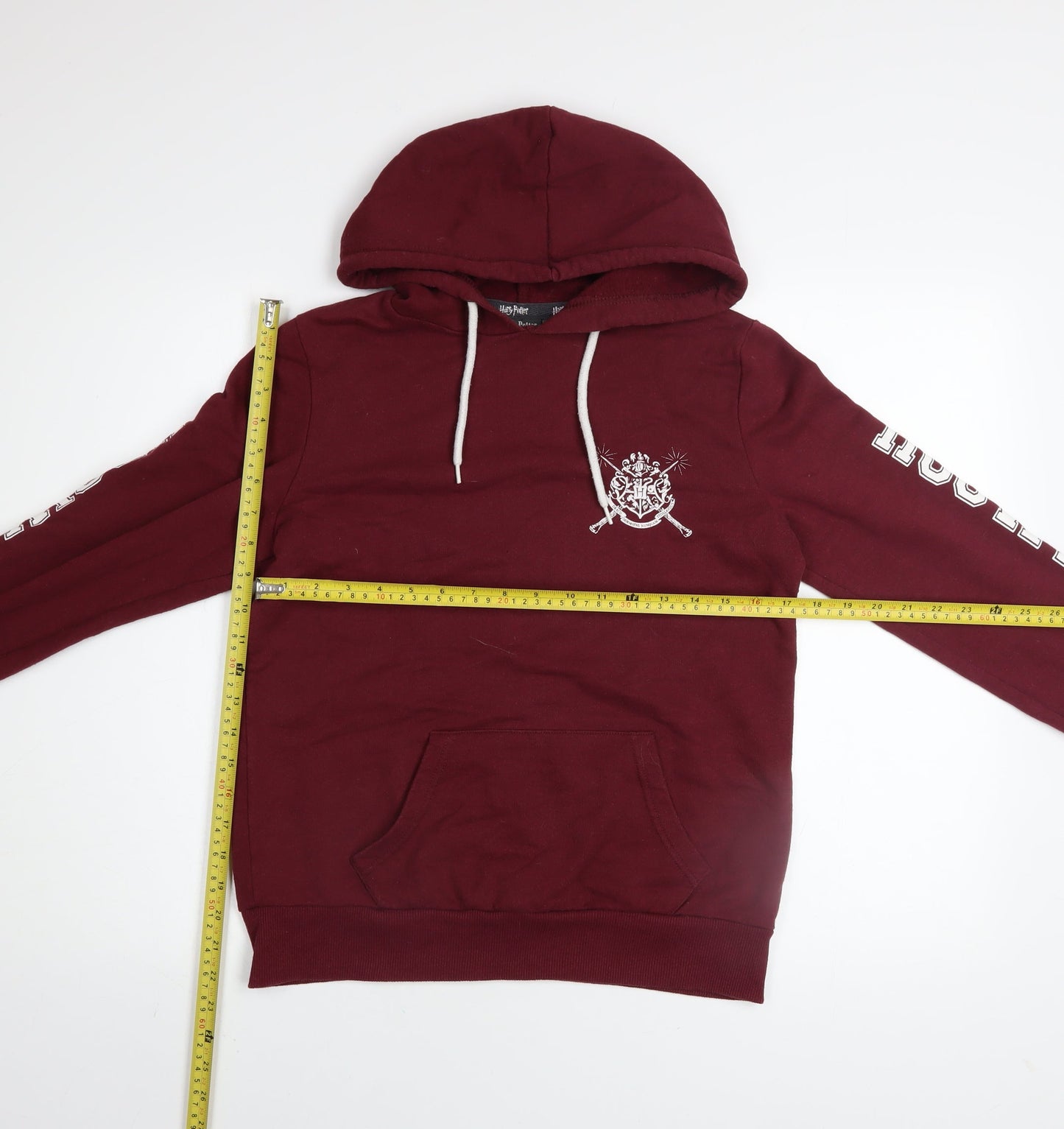 Harry Potter Women's Burgundy Hoodie Size 8 Hogwarts Crest Pullover