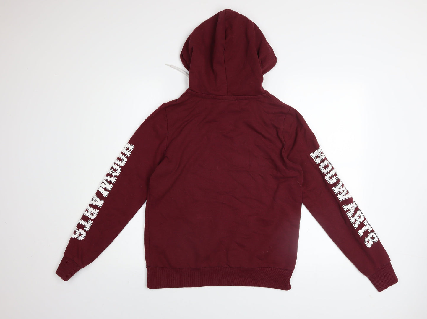 Harry Potter Women's Burgundy Hoodie Size 8 Hogwarts Crest Pullover