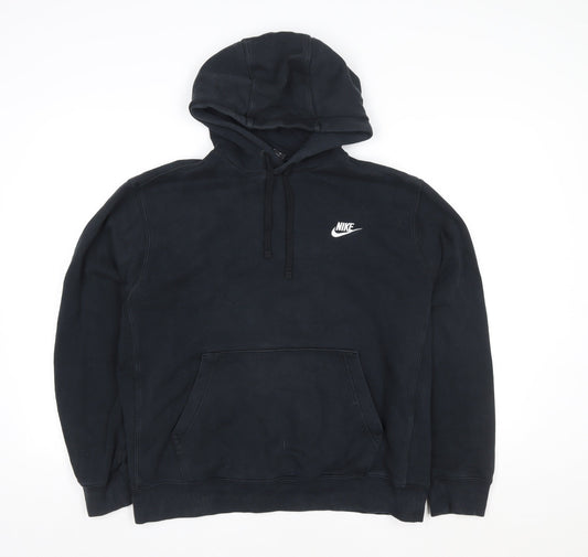 Nike Men's Black Pullover Hoodie M Sports Fleece Sweatshirt