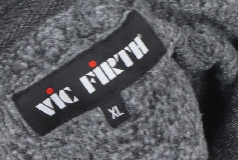 Vic Firth Men's Grey Full Zip Hooded Music Jacket XL