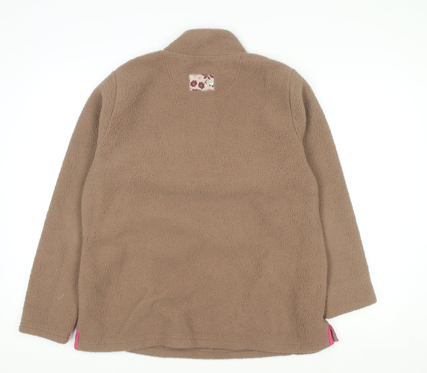 Crane Equestrian Women’s Brown Beige Fleece Pullover UK 16-18 Large