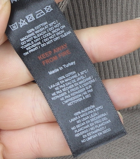 Cernucci Men's Brown Cotton Bomber Jacket L Full Zip Casual