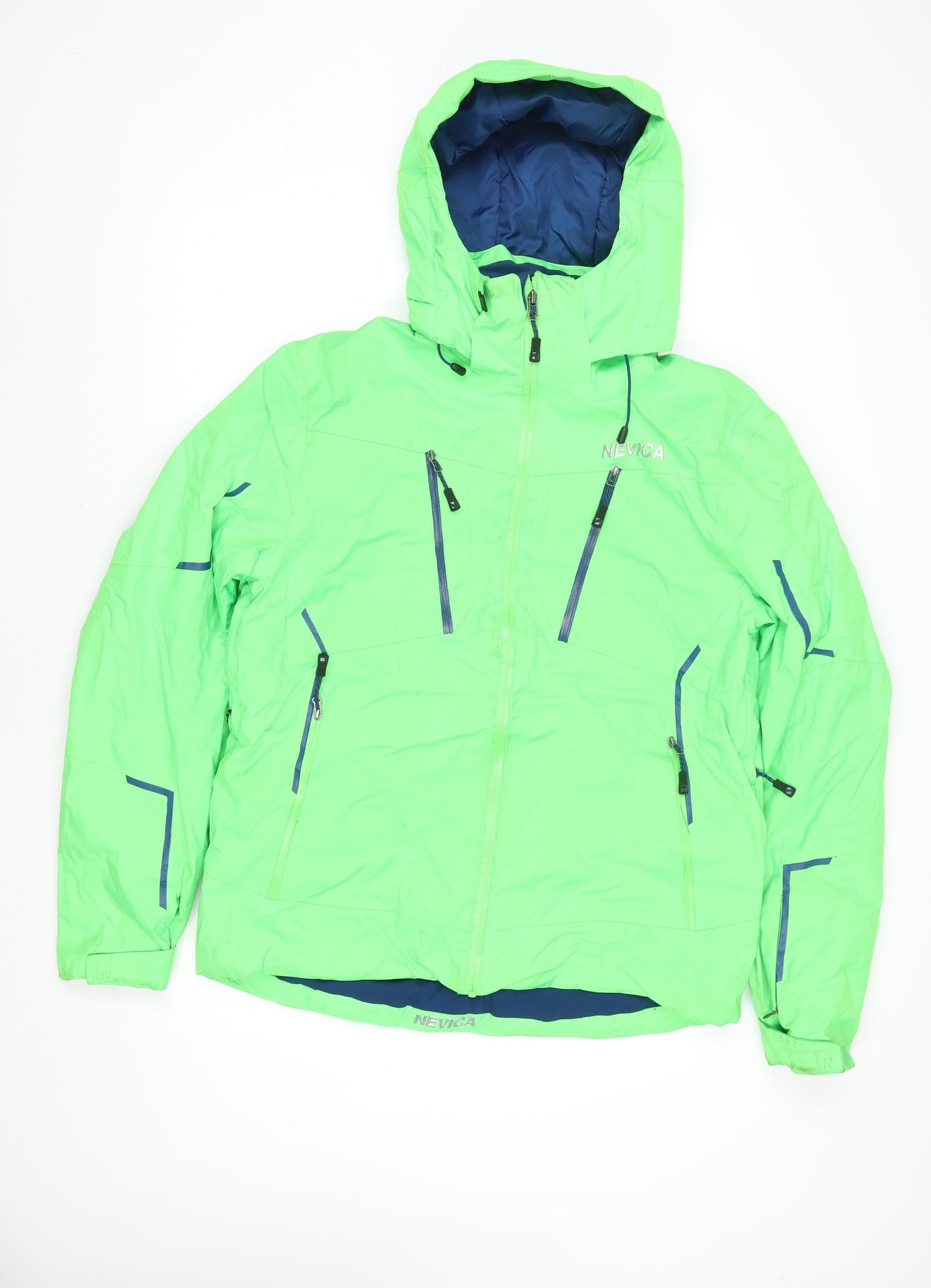 Nevica Men's Green L Hooded Waterproof Ski Jacket Winter Coat