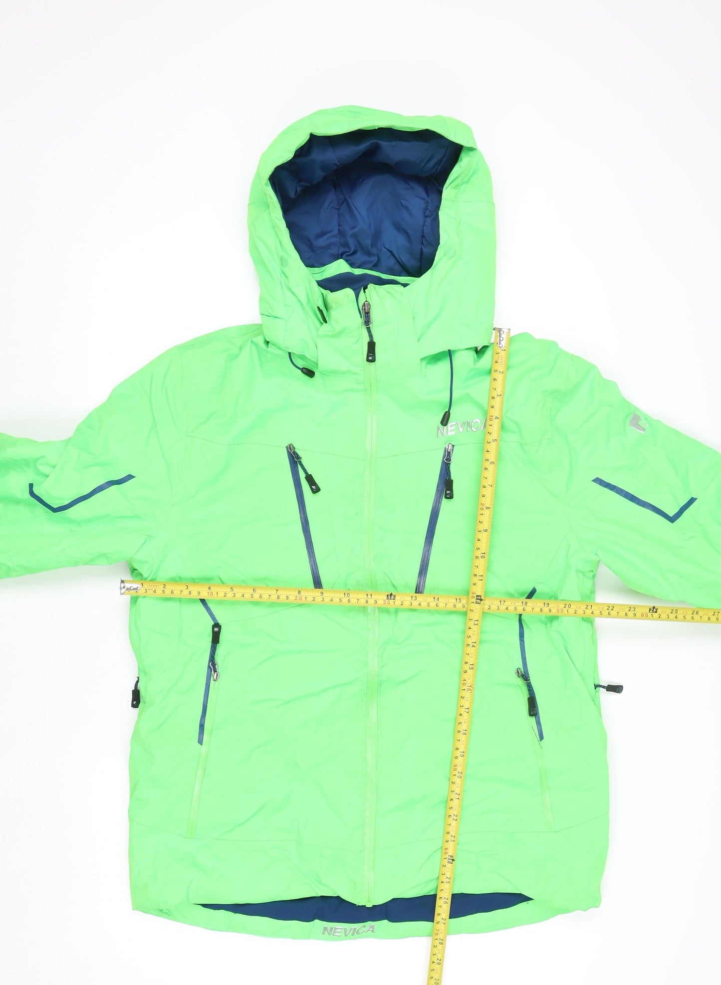 Nevica Men's Green L Hooded Waterproof Ski Jacket Winter Coat