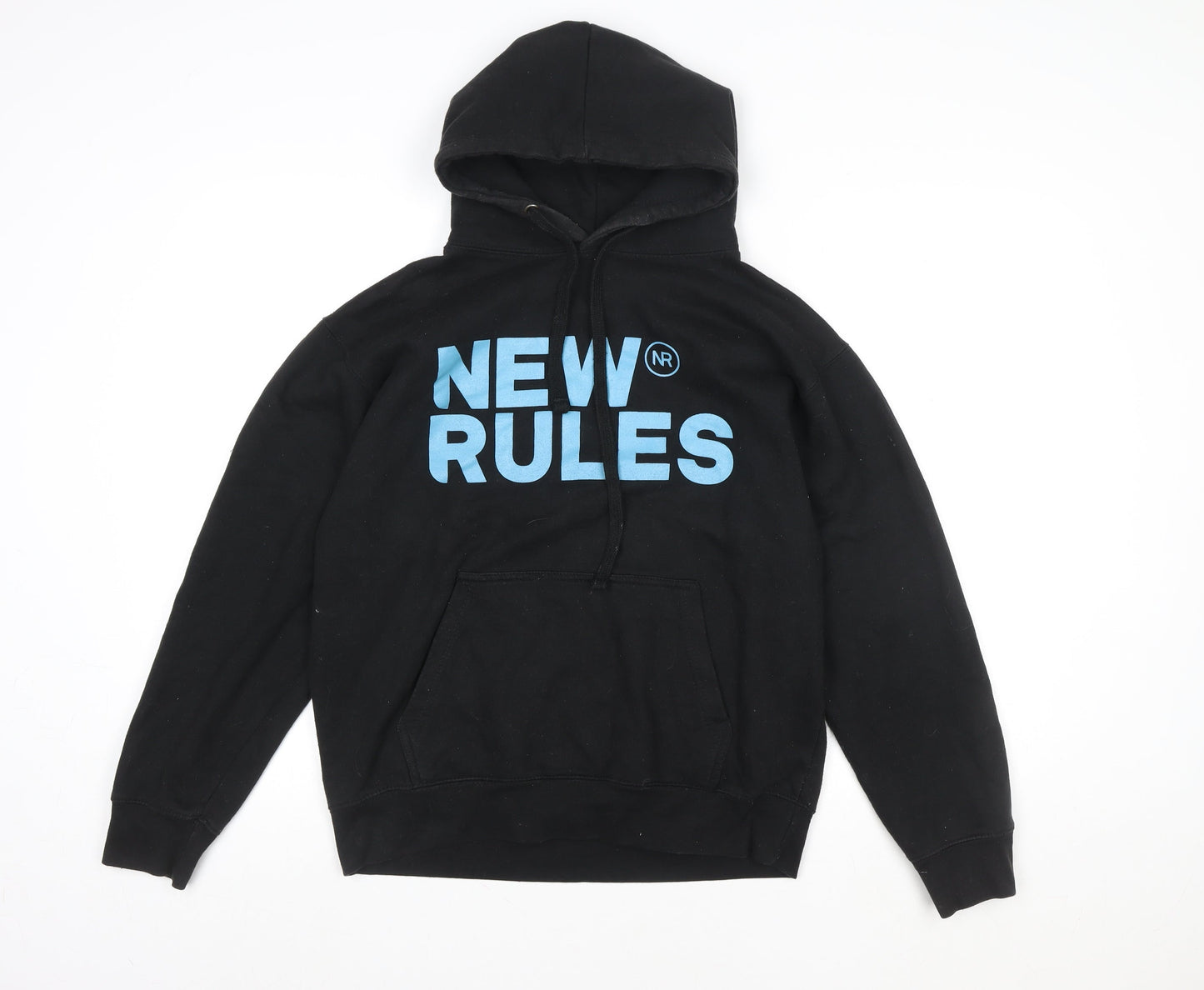 Club Classic Men’s Black Pullover Hoodie M Graphic Print Fleece