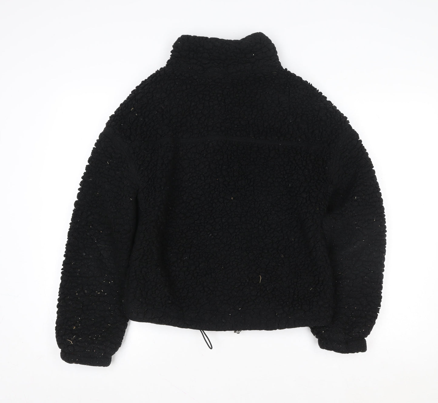 New Look Women's Black Fleece Full Zip Short Jacket Size S
