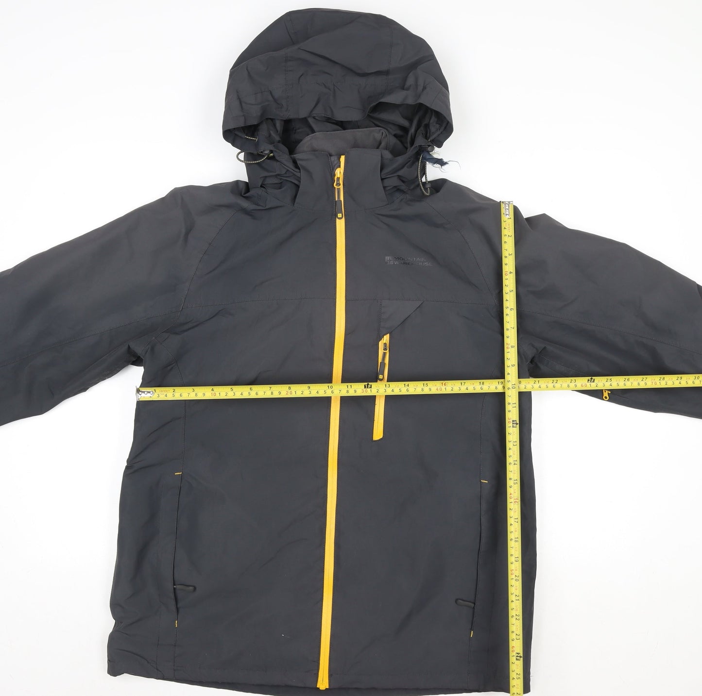 Mountain Warehouse Men's Black Waterproof Hooded Rain Jacket L