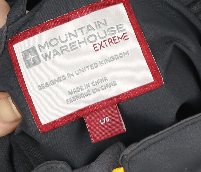 Mountain Warehouse Men's Black Waterproof Hooded Rain Jacket L