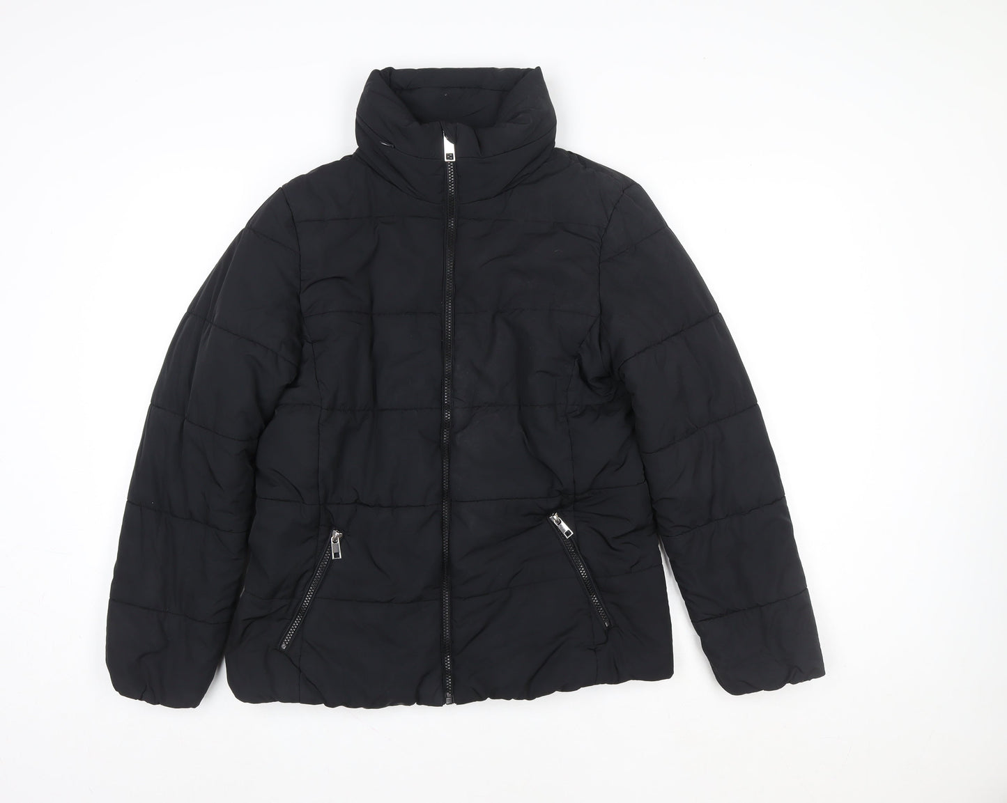 Marks and Spencer Women’s Black Size 12 Puffer Jacket Polyester