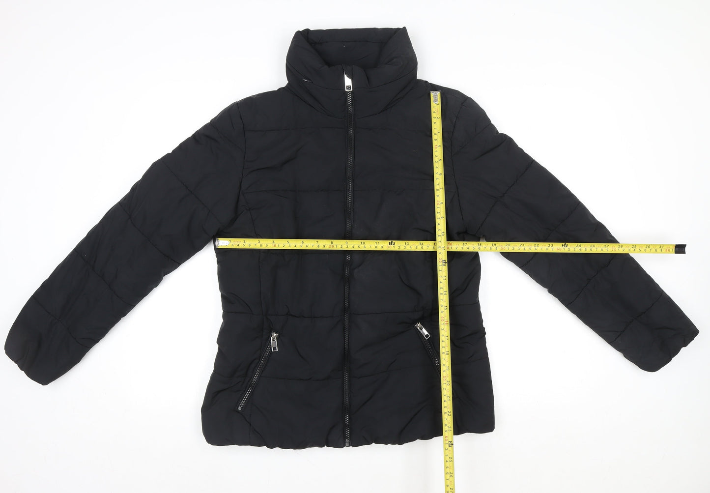 Marks and Spencer Women’s Black Size 12 Puffer Jacket Polyester