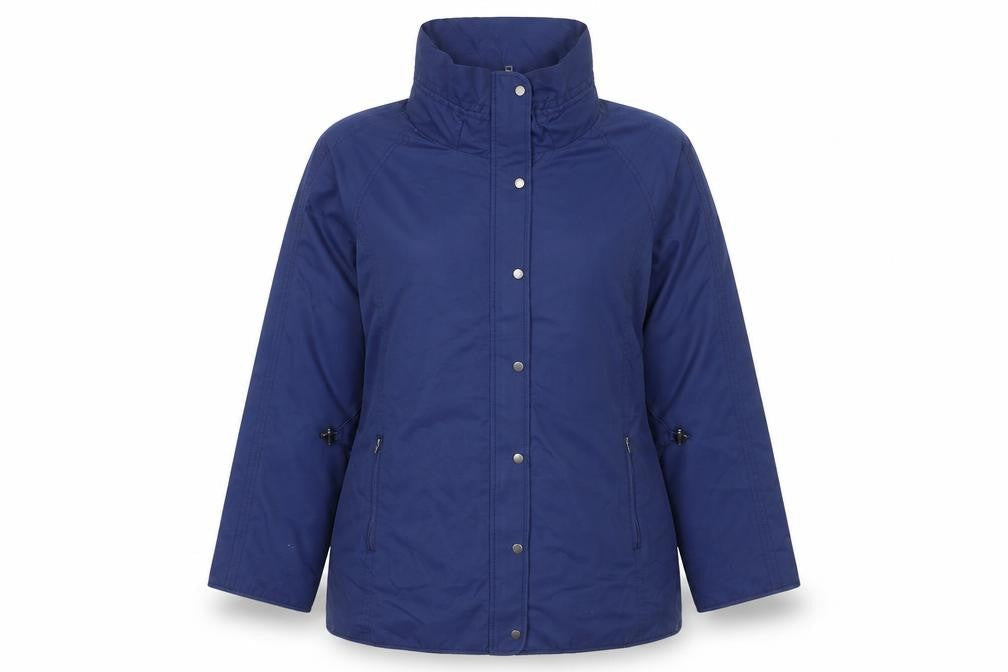 J.Jill Women's Blue Water Resistant Mid-Length Anorak Jacket Size M