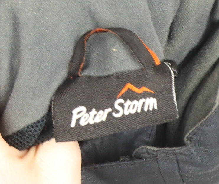 Peter Storm Mens Black Waterproof Rain Jacket Size S Outdoor Coat