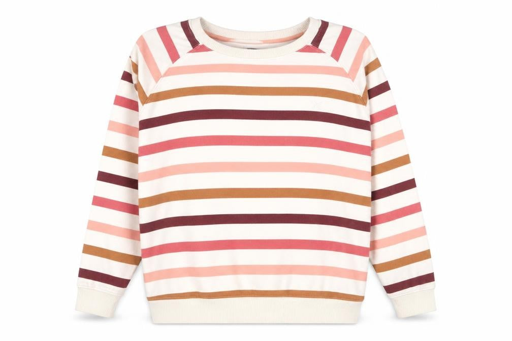 Crew Clothing Company Women's Multicoloured Striped Cotton Pullover Sweatshirt Size 14