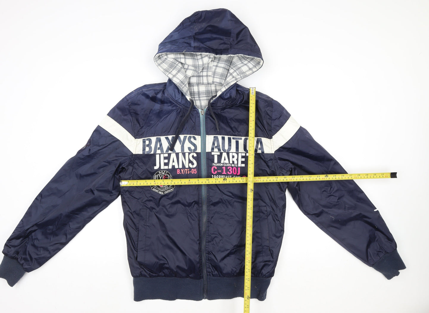 Baxyboy Unisex Blue L Hooded Windbreaker Jacket Casual