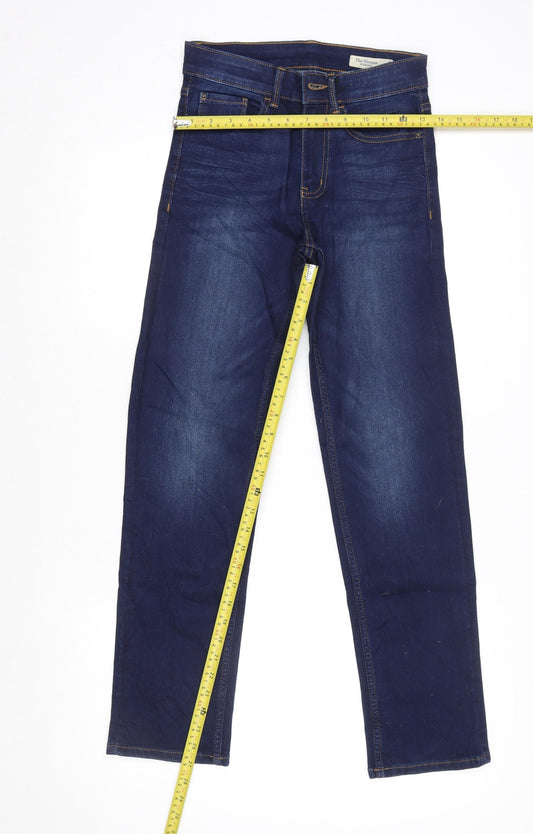 Marks and Spencer Women Blue Straight Jeans Size 6 Short Stretch Denim