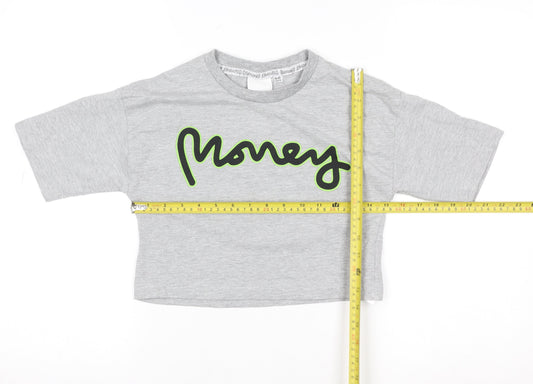 Money Boys Grey Logo T-Shirt 11-12 Years Regular Fit Crew Neck