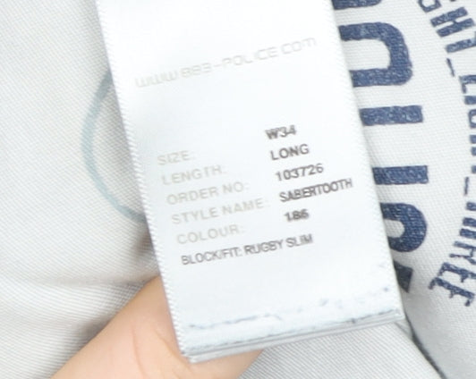 883 Police Men's Blue Sabertooth Slim Fit Straight Jeans W34 L36